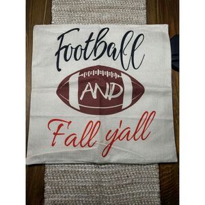 Football Autumn fall throw pillow case cover 17 x 17 New